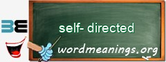 WordMeaning blackboard for self-directed